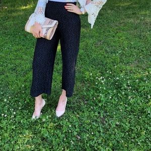 Zara Lace Cropped Pants